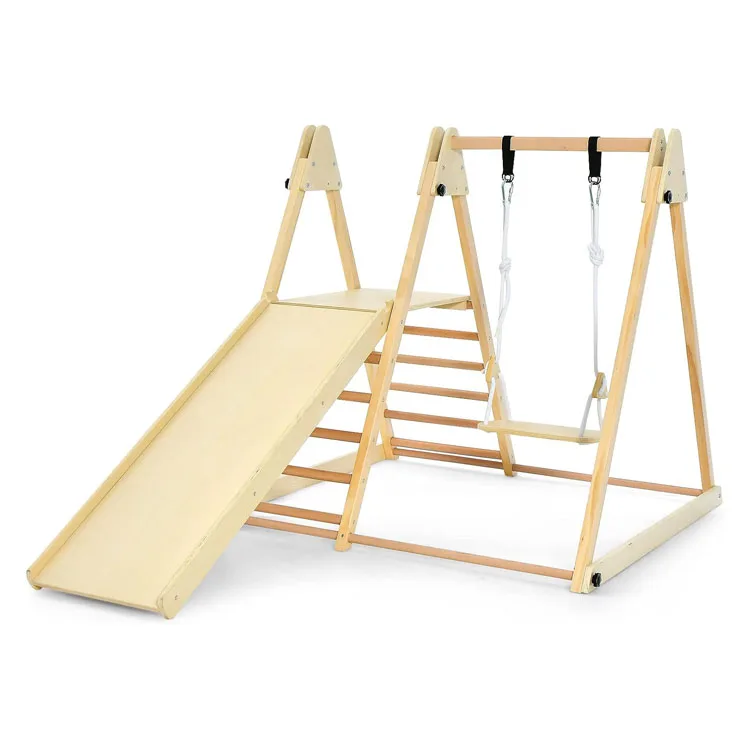 Children Indoor Jungle Gym Wooden Rocking Chair Climbing Frame Montessori Climbing Furniture