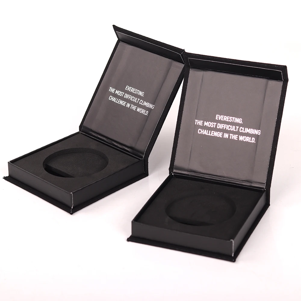 Luxury eco friendly gift boxes packaging with magnetic linen fabric large necklace box for jewelry usb picture pins