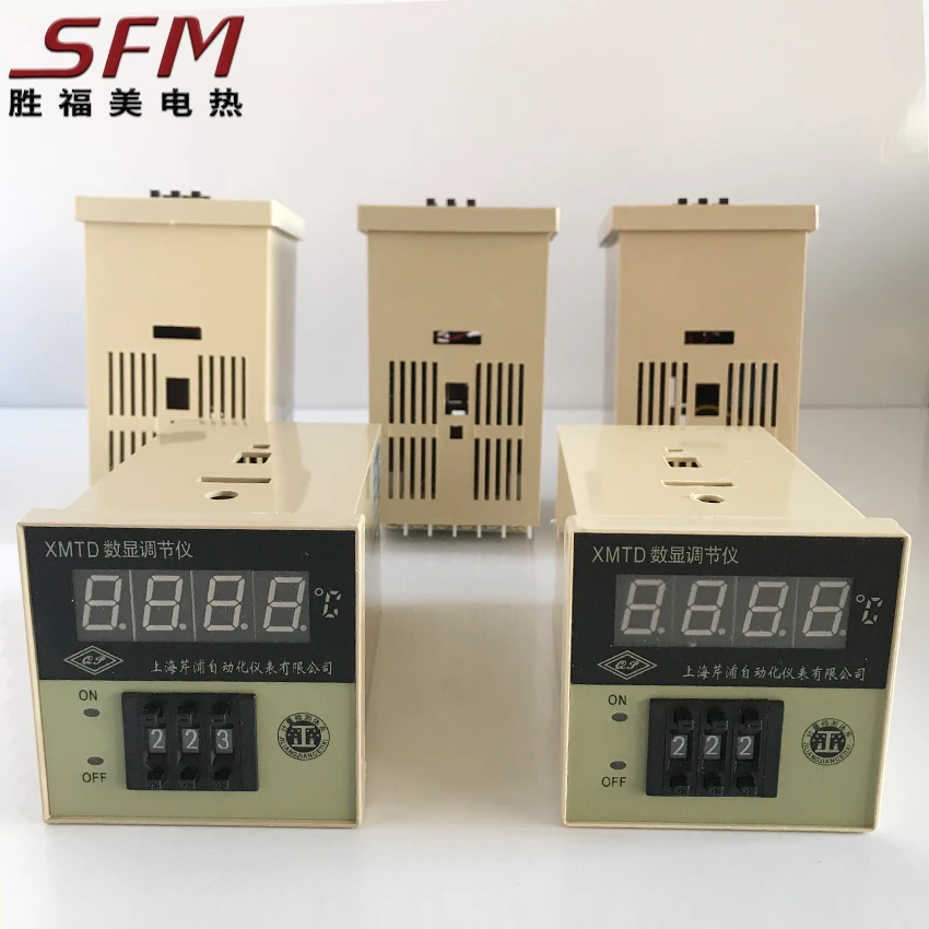 SFM  XMTD Series Dial Code 0-600 Celsius Degree K J PT100 AC 220V 72*72 mm Electronic Digital Temperature Controller Thermostat