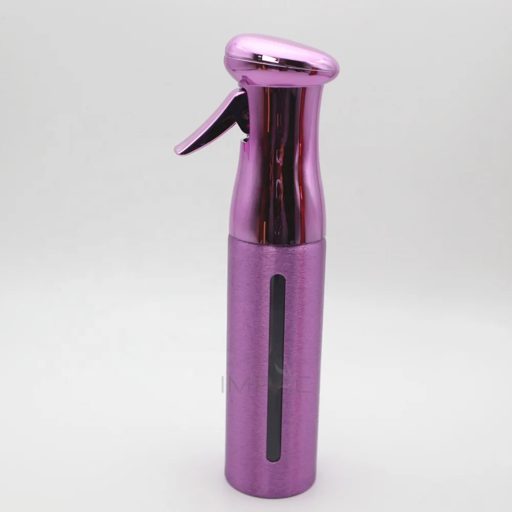 250ML shiny metal salon hair water spray continuous mist bottle