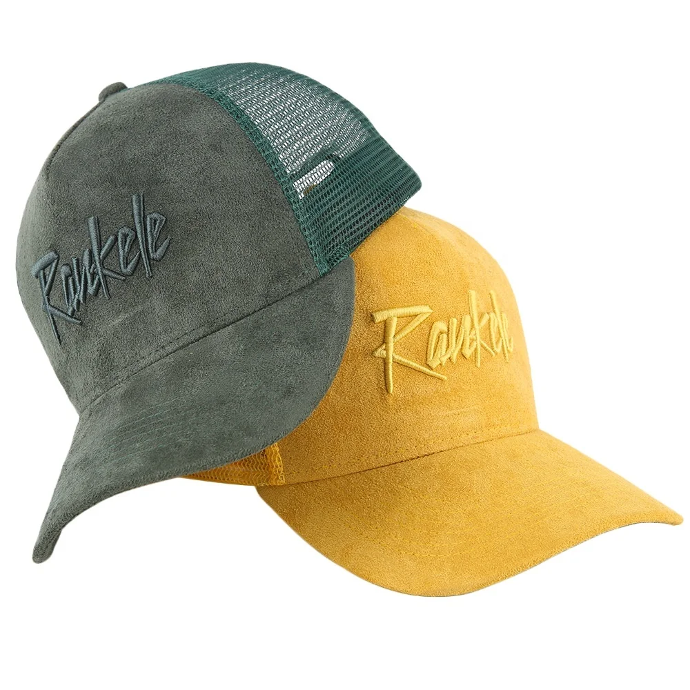 Wholesale Oem Custom 5 Panel 3D Embroidery Logo Trucker Cap,High Quality Mesh Snap Back Gorras,Suede Hats