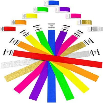 bracelets cheap disposable tyvek paper sheet wristbands