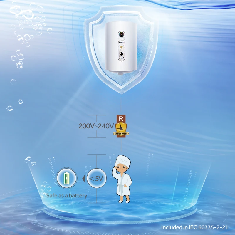 Haier китайский завод настенный мгновенный Электрический нагреватель горячей воды с эмалевым баком