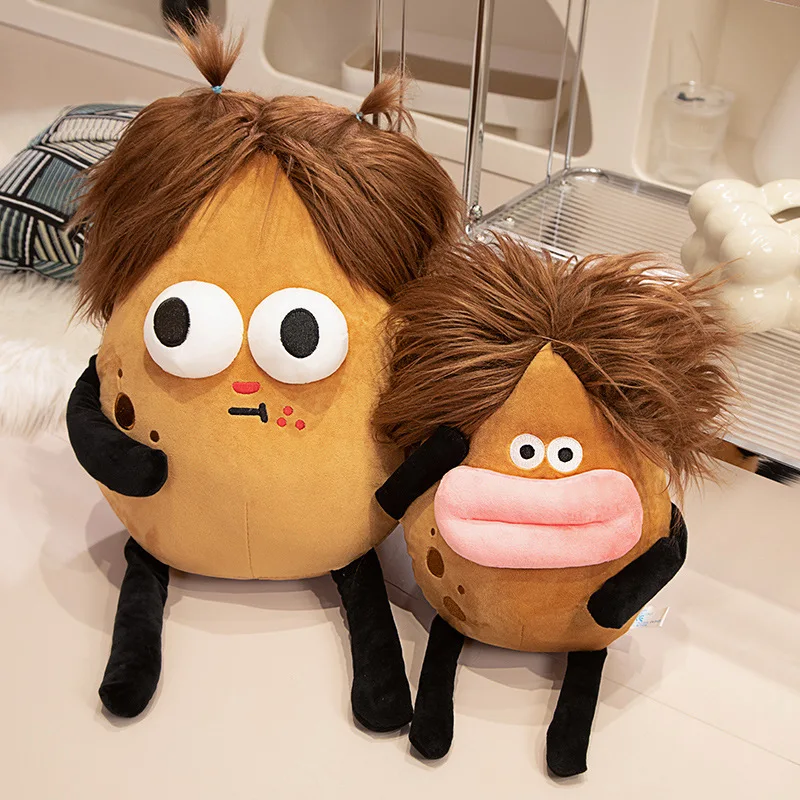 Hot Selling Funny Plush Potato Stuffed Toy Long Hair Potato Toy