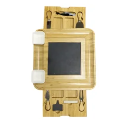 Доски для приготовления мяса, Сервировочная тарелка для мяса, очень большая бамбуковая доска для сыра и набор ножей