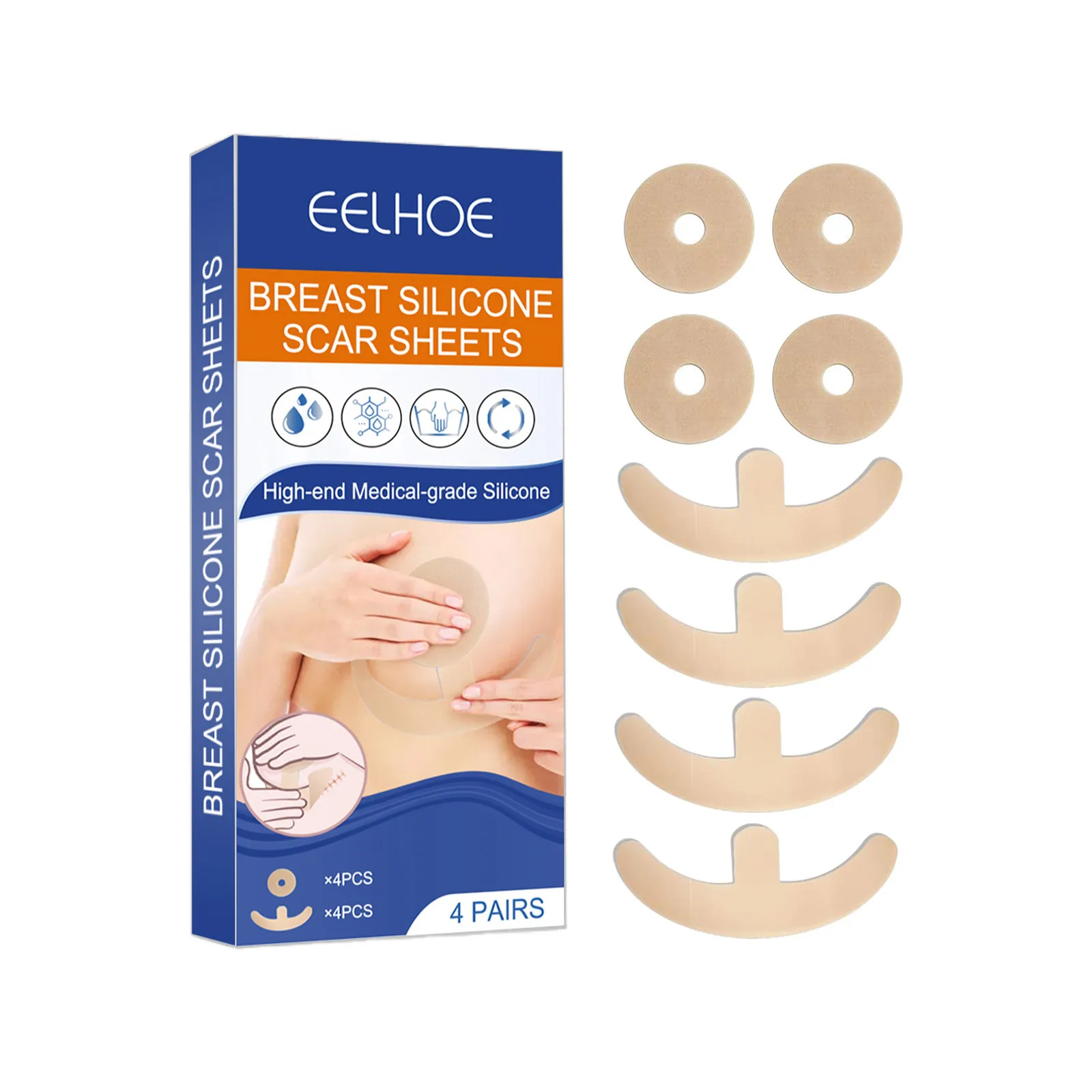 ELHOE High Quality Section Surgery Breast Silicone Gel Therapy Sheet Removing Scar Repair Patch