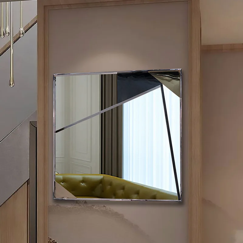 
MOK New style cheap rectangle silver glass bevelled wall mirror 