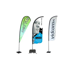 Advertising Exhibition Outdoor Event Feather Flag Teardrop Banner Flying Beach Flag Banner