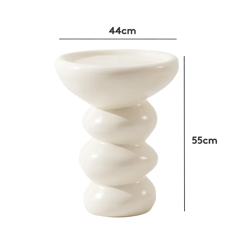 Design sense cream style edge table Creative and minimalist small round table Bedside sofa mini coffee table