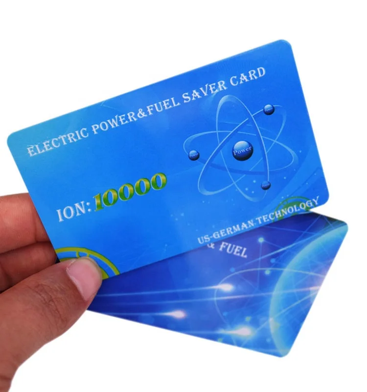 Customize logo plastic pvc waterproof negative ion energy 10000 electricity power saver card oem energy saving quantum card