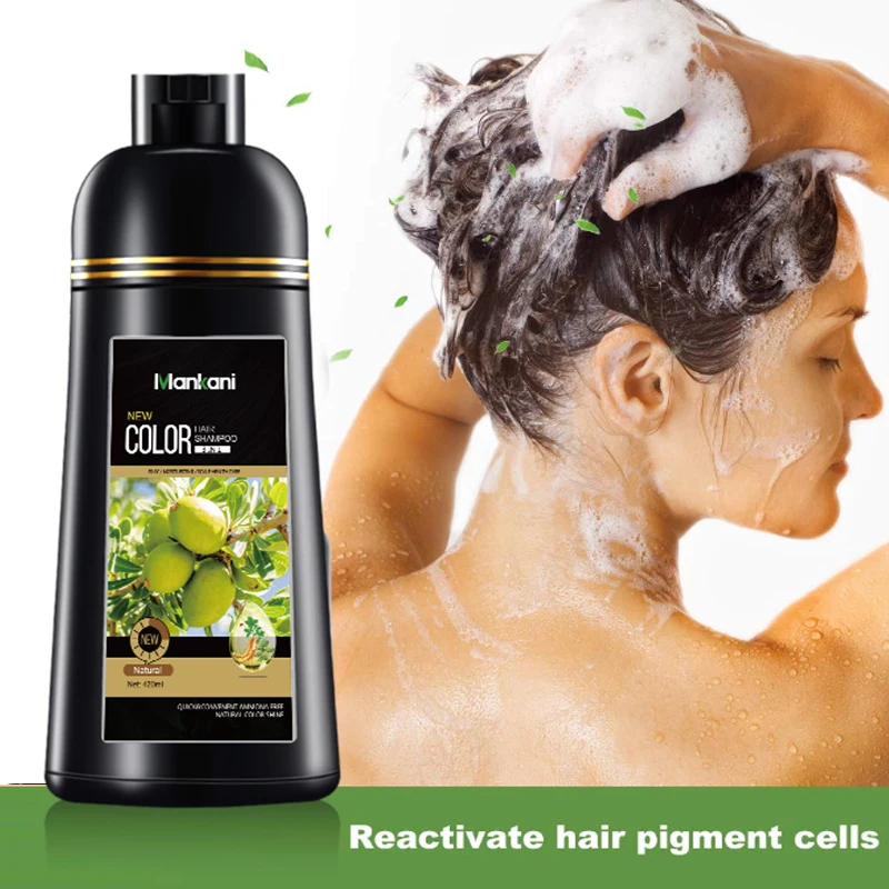 OEM halal brown dye hair color shampoo mankani instant natural black hair color