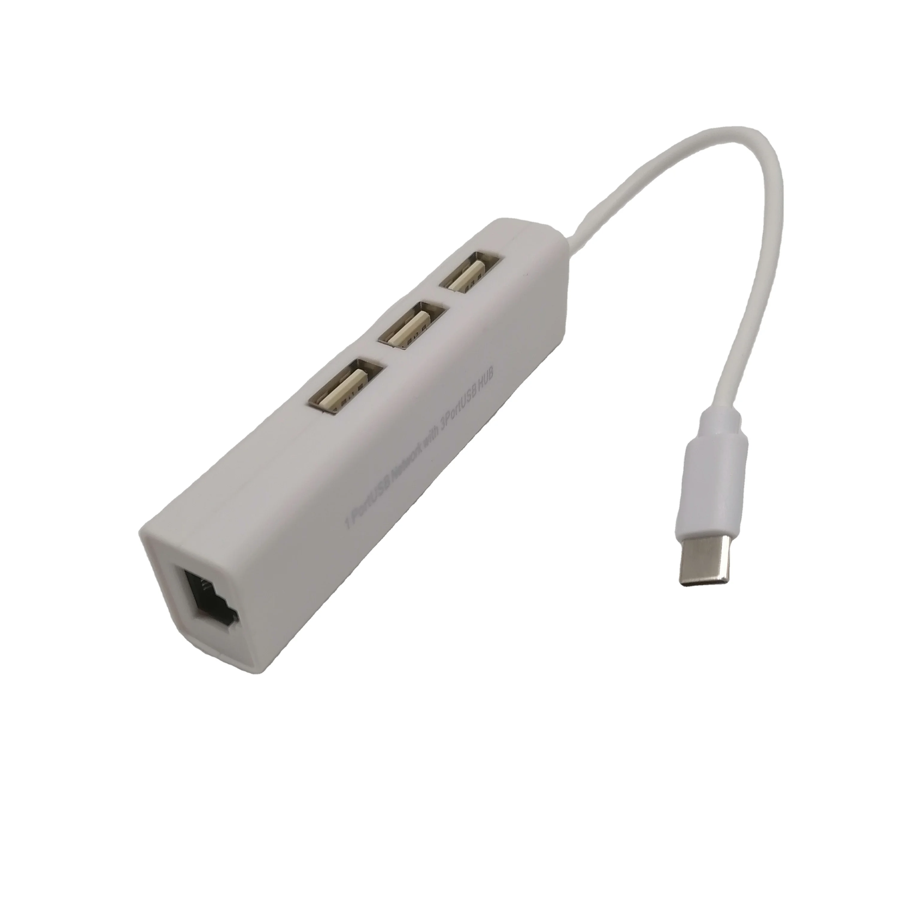 Factory direct  LAN Ethernet USB C to network port RJ45 adapter USB hub plus network card
