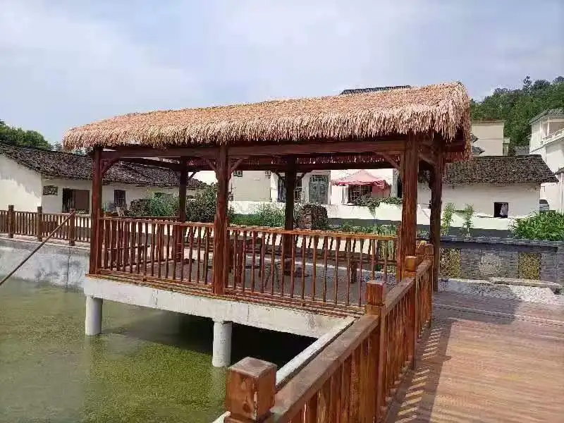 Factory Foundry Artificial Palm Thatch Roof Plastic Synthetic Straw Roof Thatch for Tiki Hut Villa Roof