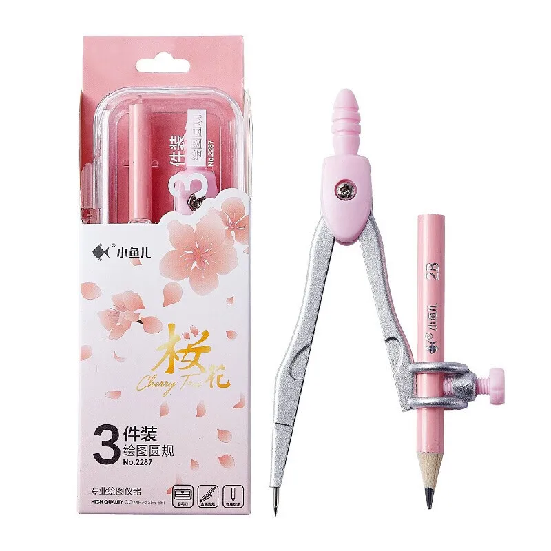 Hot sale Student Math Drawing Hight Quality Study Compass and Geometry Kit for Students Plastic Box Packing Geometry Kit set