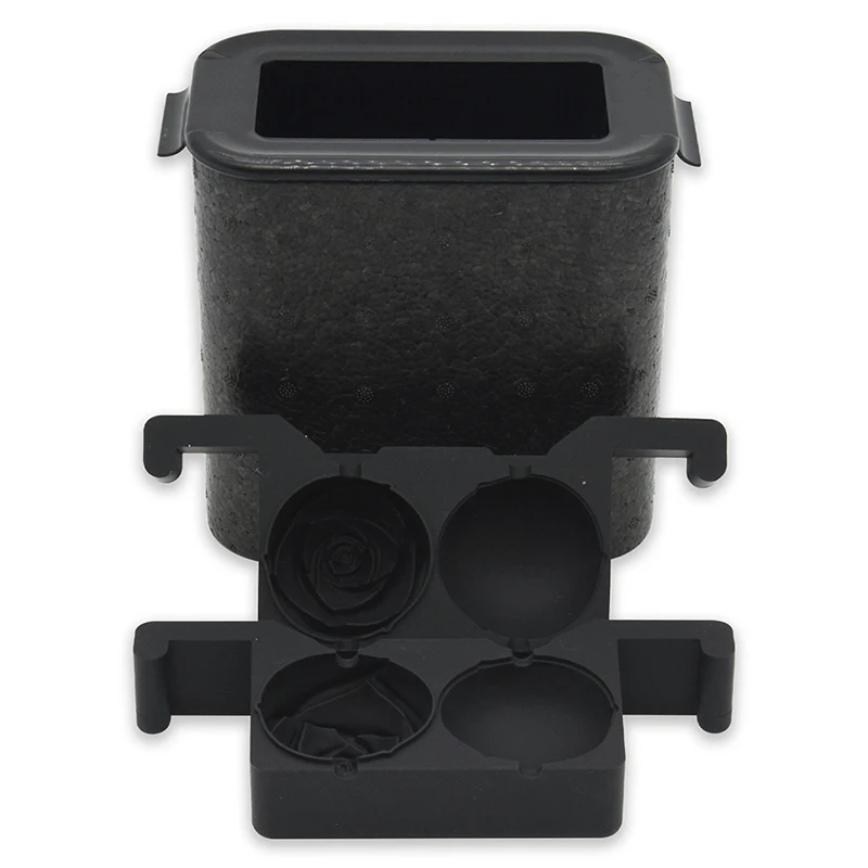 BHD Silicone Novelty Food Grade Large Slow Melting Rose Design Ice Cube Tray Maker Jumbo Clear Ice Ball Mold