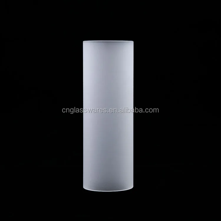 Borosilicate Glass Sandblast Frosted White Glass Cylinder Tube Light Shade