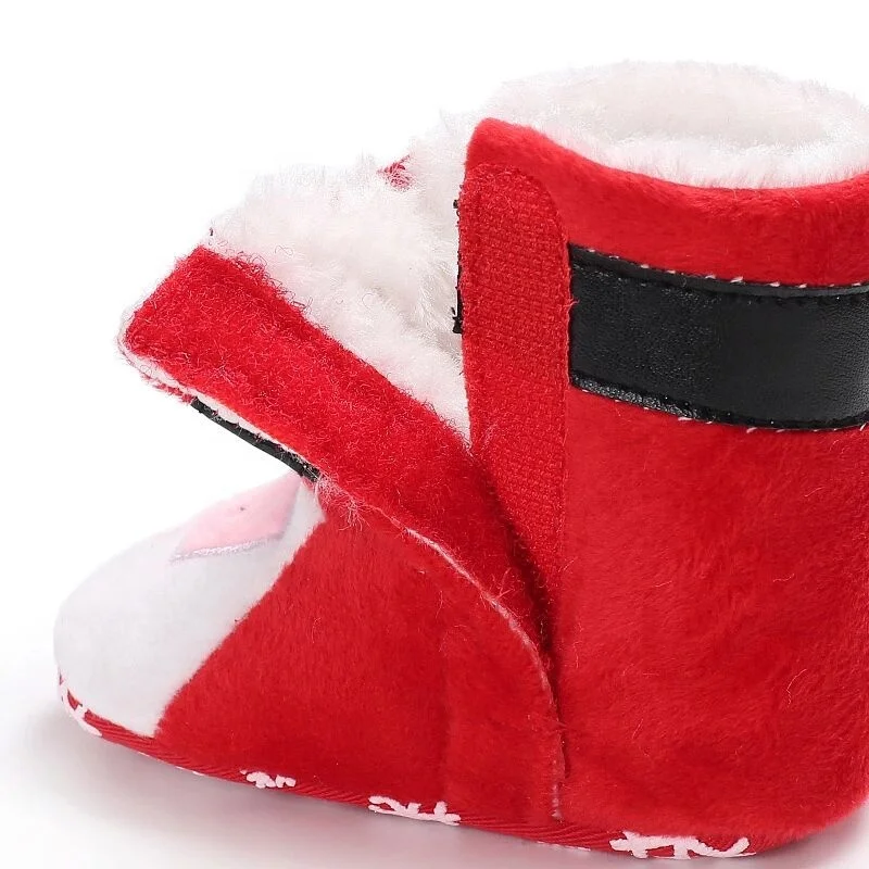 Cute Winter Infant Bean Boots Baby Christmas Reindeer Slippers Shoes