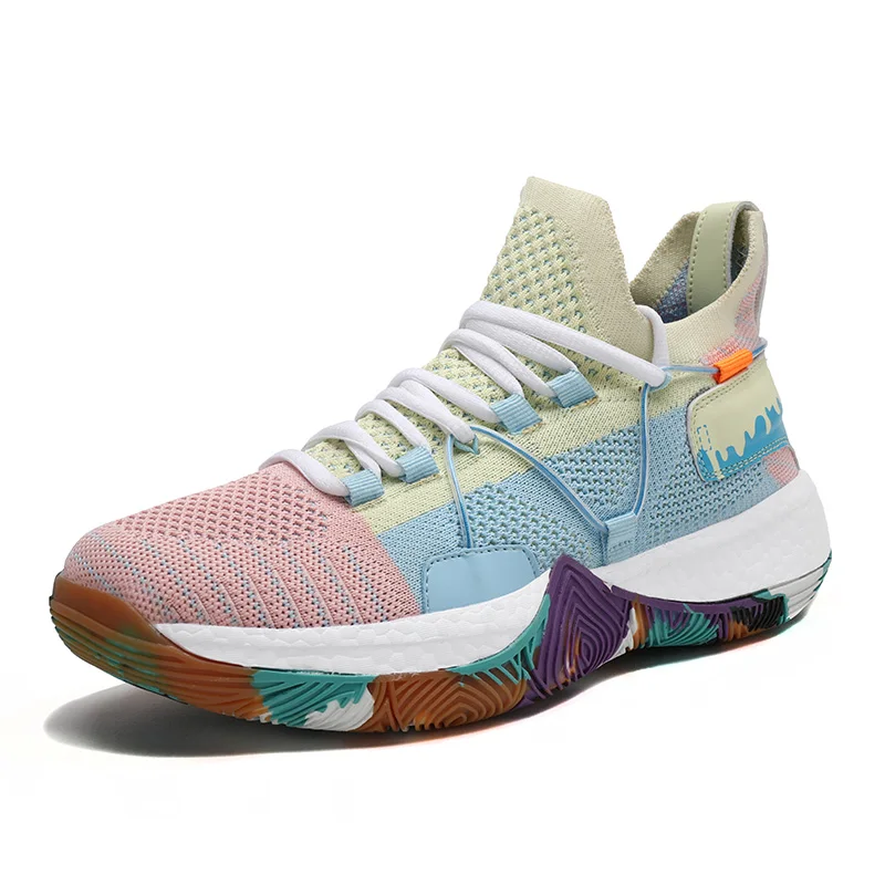 New Design Non-slip Unisex Fashion High-top Sneakers Professional China Brand Men Basketball Shoes 2023