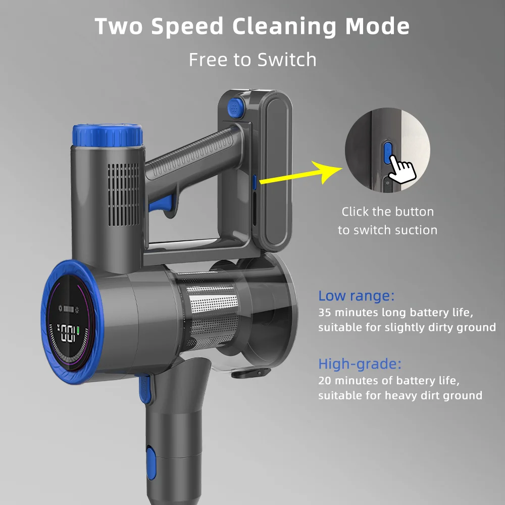 3 in 1 Wet and Dry Cleaner Rechargeable 15000Pa Suction Cordless Vacuum Cleaner for House