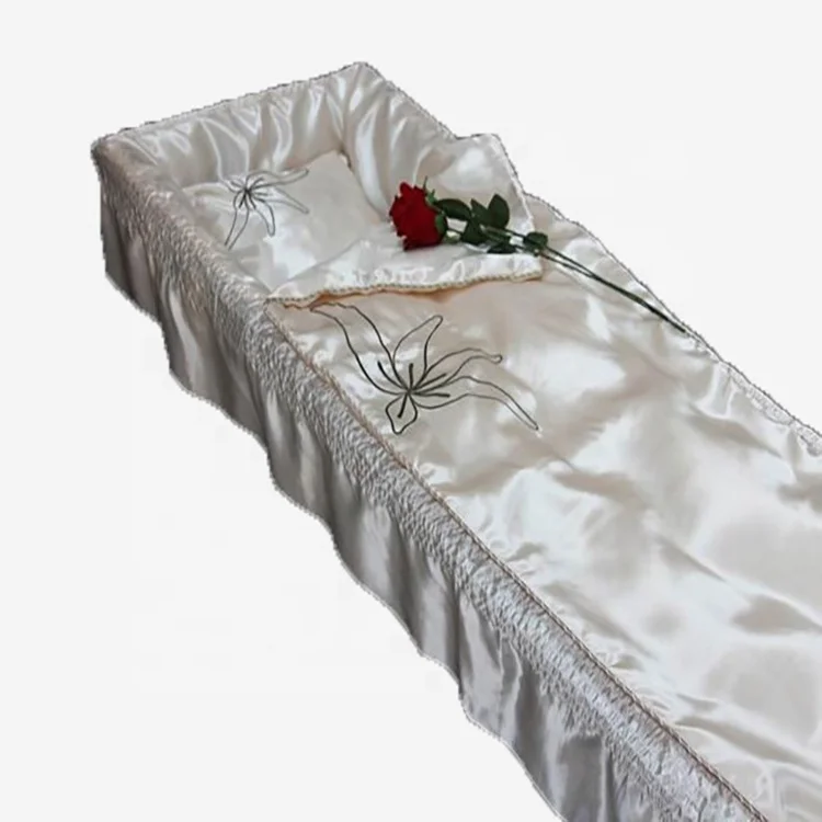 China professional funeral supplier france coffin capitons coffin liner satin coffin lining