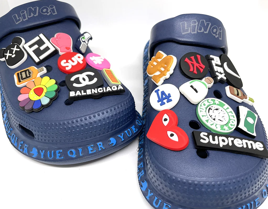 Wholesale Custom Shoe Charms for sandal decoration pvc croc shoe charms