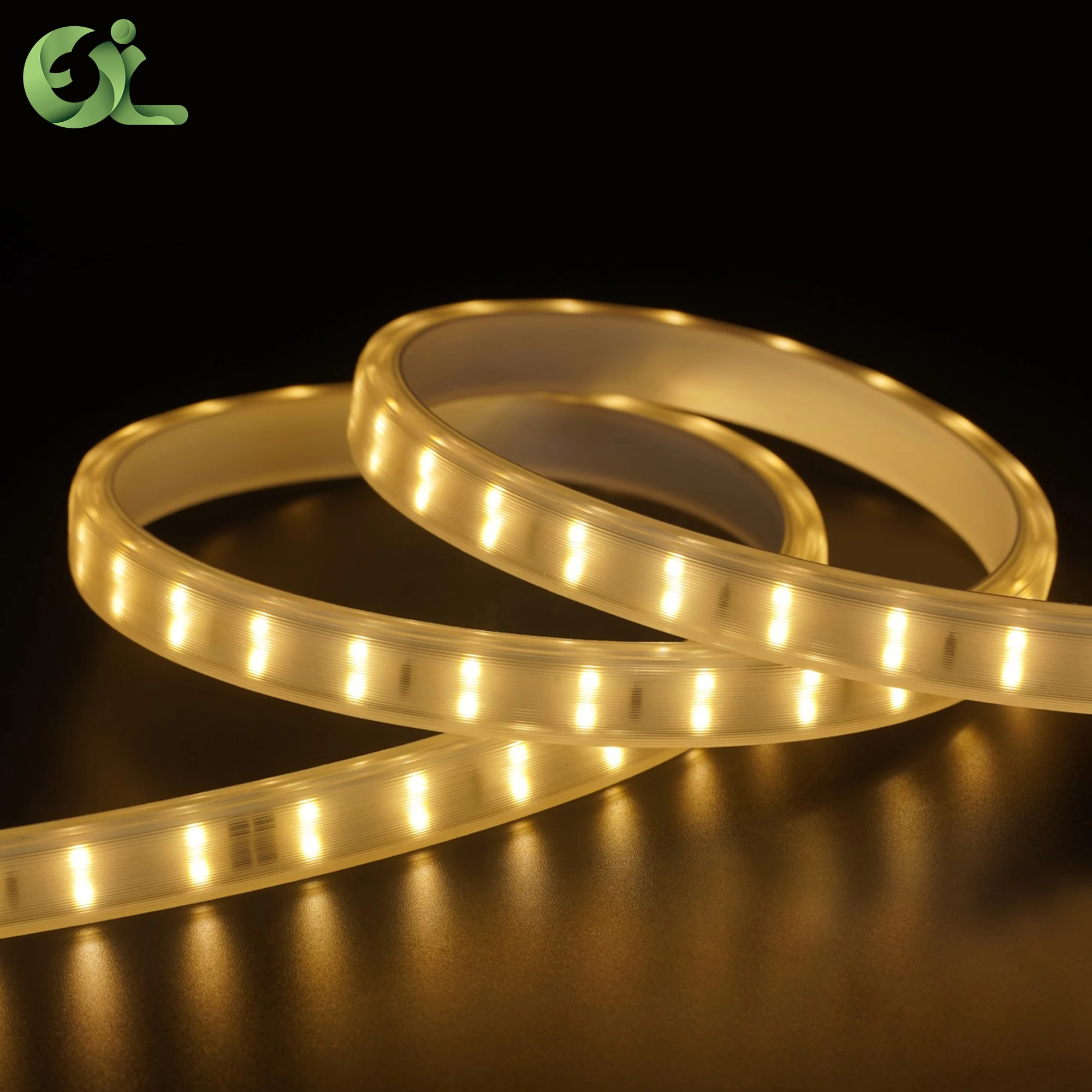 220V IP65 waterproof 8mm Width LED rope lamp outdoor landscape lighting 1000Lm/m high voltage 2835SMD led strip lights