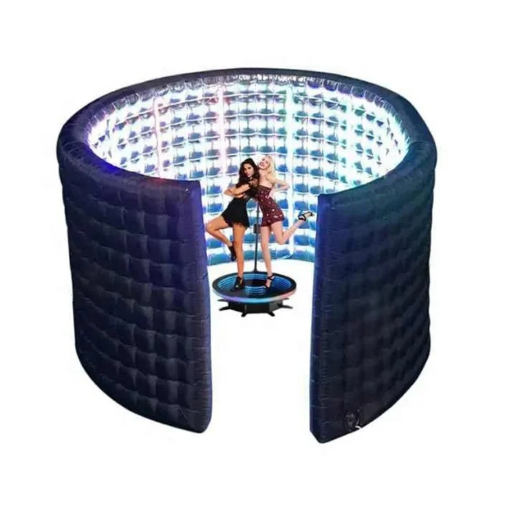 Hot Selling Camera Wall LED Light 360 Inflatable Tent Photo Booth Custom LOGO for Advertising Wedding Party Exhibition