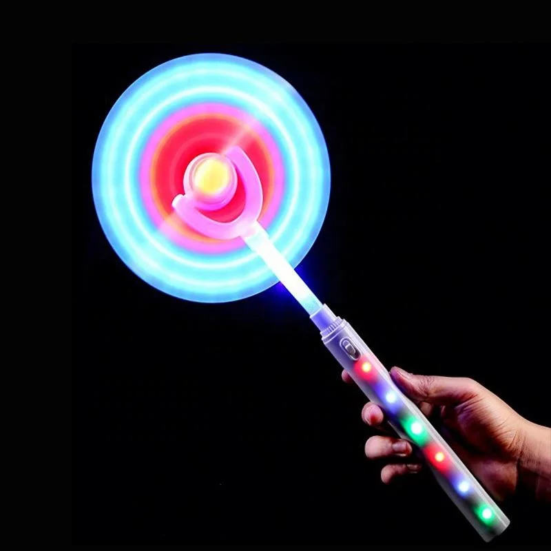 High Quality Spinner Glow Flashing Light Up Windmills Wind Spinner Glows Toys With Music