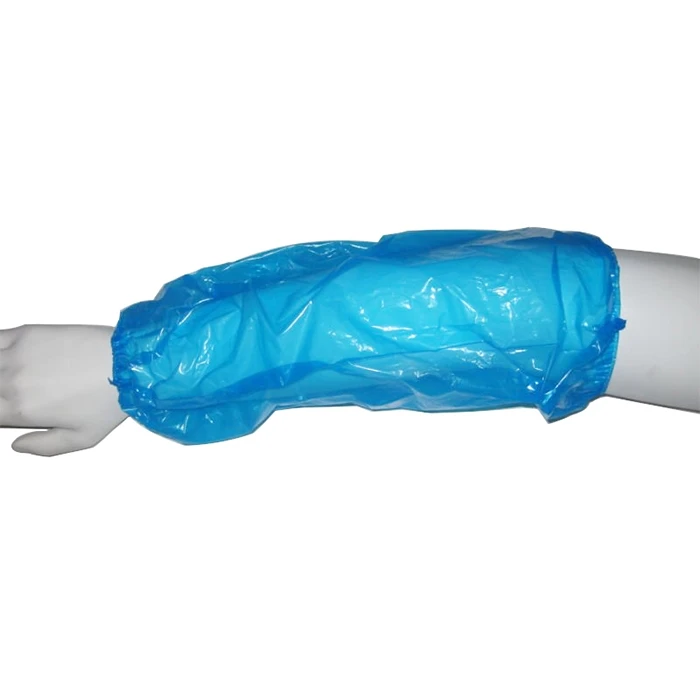 Оптовая цена одноразовые водонепроницаемый защитный PE рукав крышка Пластиковый нарукавник белый синий (1600190579046)