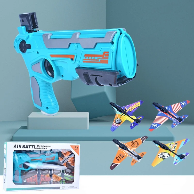 Airplane Launcher Toy Catapult Aircrafts Gun Shooting Games Outdoor Sport Activity Kids Toddlers
