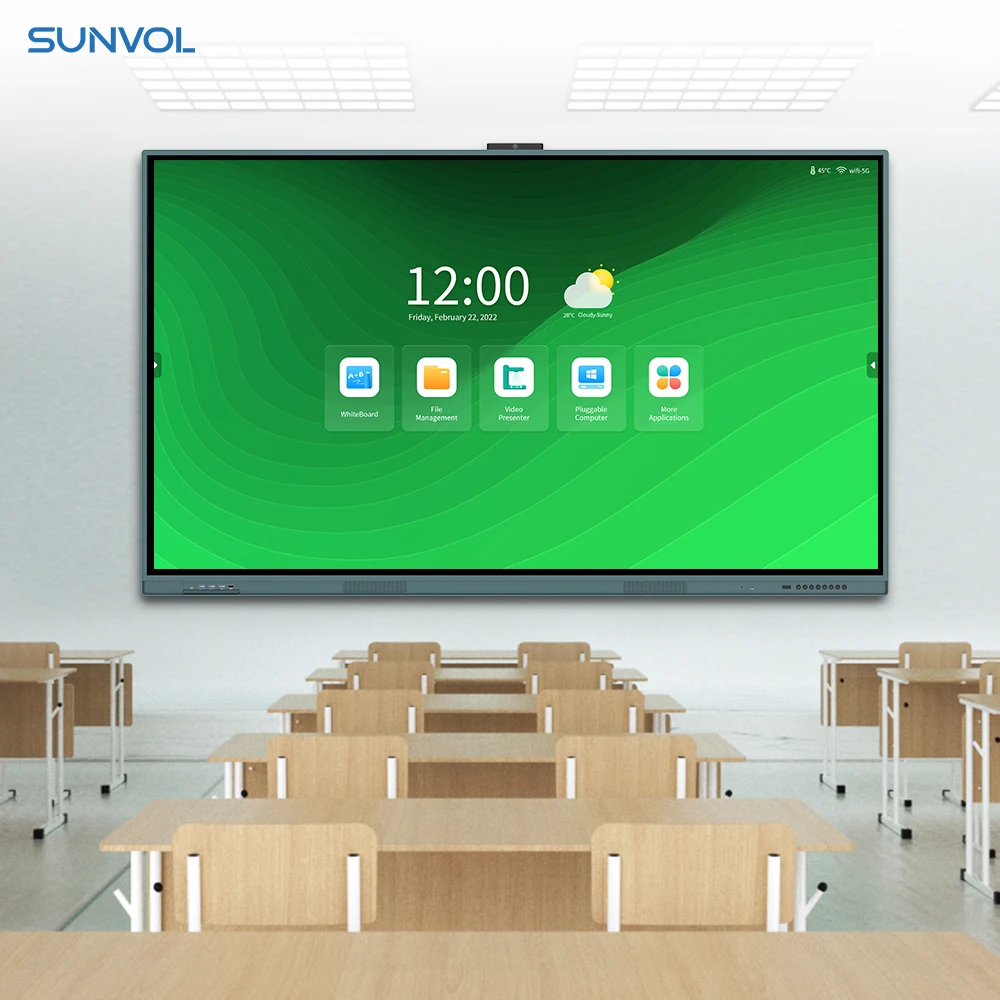 New arrival interactive board 86 inch 6 array mic intelligent flat panel interactive whiteboard for sale