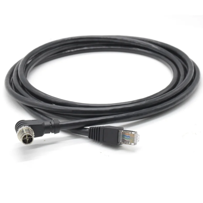 Качественный штекер CAT 6A X код 8pin штекер к разъему RJ45 поставщик M12 разъем 8-контактный водонепроницаемый кабель