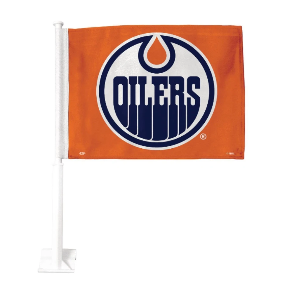 Wholesale Cheap Custom Edmonton Oilers NHL Hockey Team Flying Car Window Flag Sticks for Outdoor Usage Events Fans Supporters