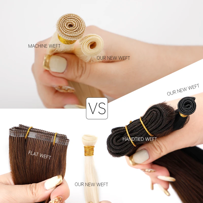 New Technique Cuticle Intact Hair Trama Genial Pu Seamless Thin Cuticle Intact Genius Weft Hair Extensions