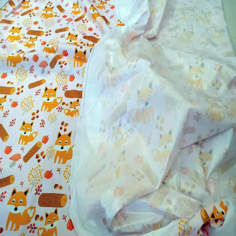 
Waterproof Water Repellent Printed PUL Fabric For Baby Diaper Wet Bag Custom Printed PUL 