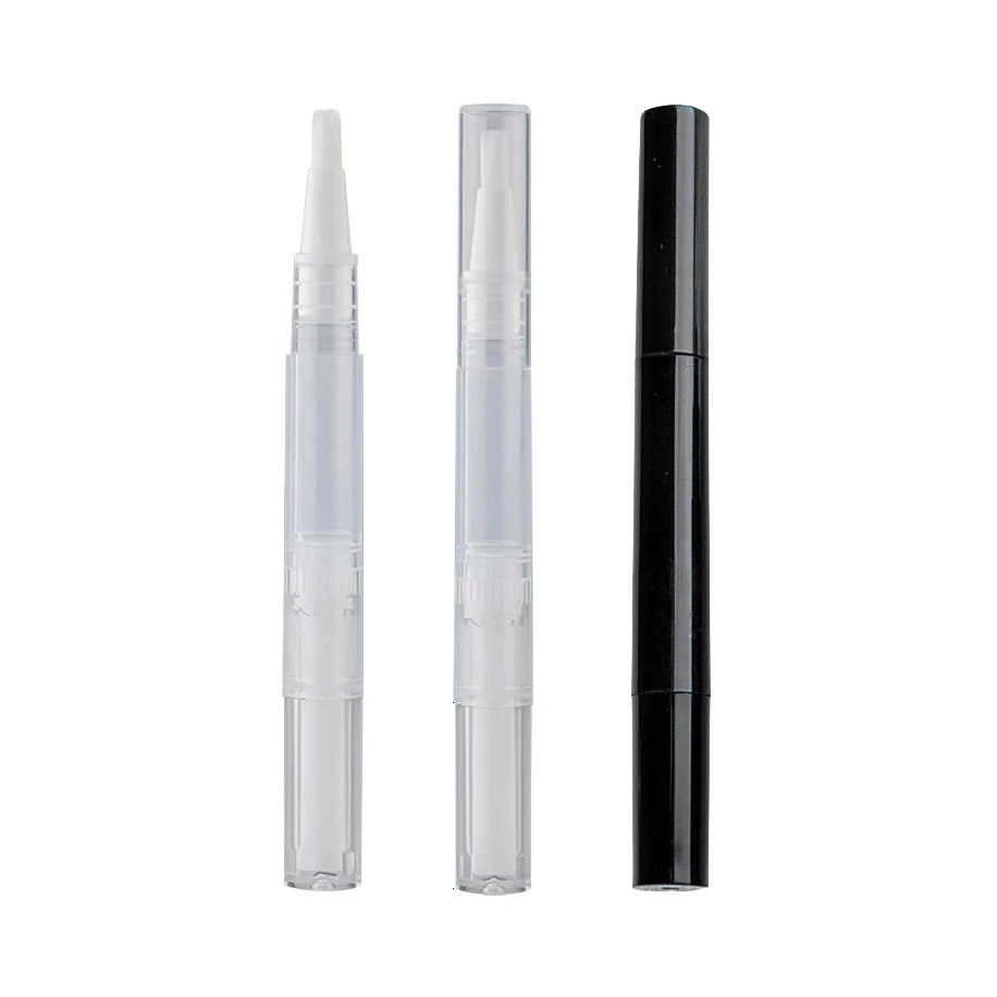 FOCSTAR Refillable Empty Nail Oil Pen with Brush Lip Gloss Container Eyelash Growth Liquid Tube Transparent Twist Pen (BT3080)