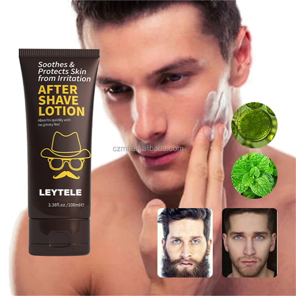 Private label custom 100% organic premium mens aftershave skin care lotion remove acne moisturizing lotion stick