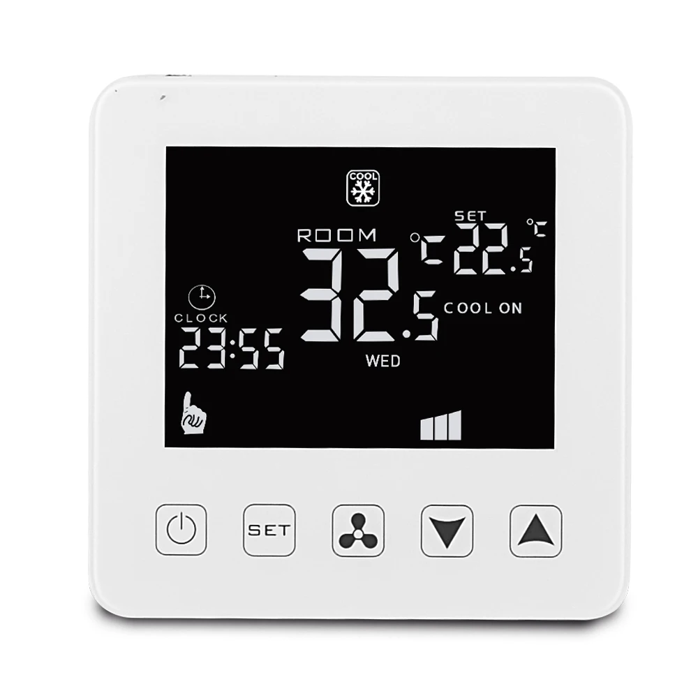 HY08 Hvac система кондиционирования воздуха Центральная Тепловая катушка вентилятора Smart Touch Fan Coil кондиционер термостат