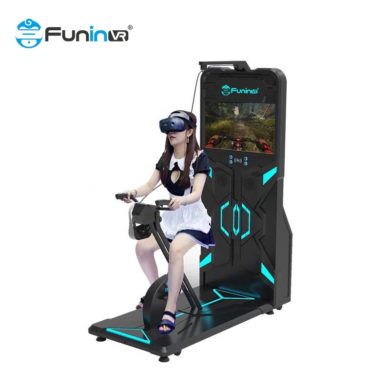 Indoor  new product entertainment park interactive stainless steel virtual reality circle bicycle water spray for fun park
