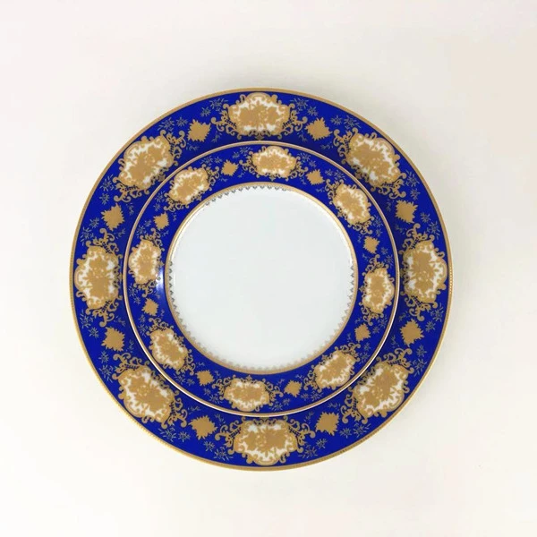 Luxury Porcelain Plate Dinner Plate Set Ceramic Porcelain Plate Set Round Ceramic for Restaurant Savall Horeca 10 Inch Quantity