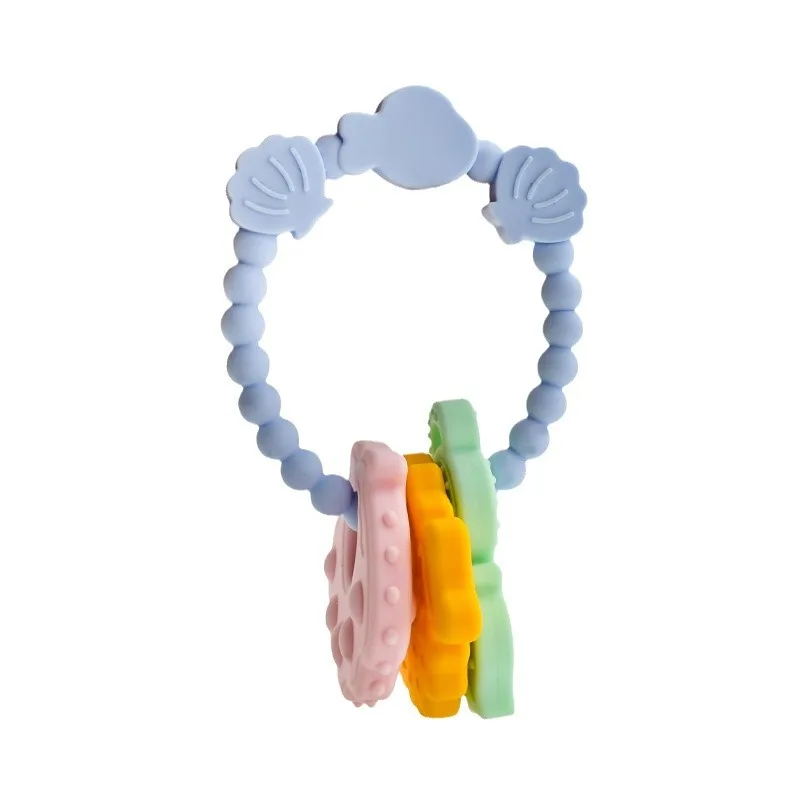 Ocean Animal Shape Bracelet Teether Newborn Food Grade Silicone Teething Ring toys
