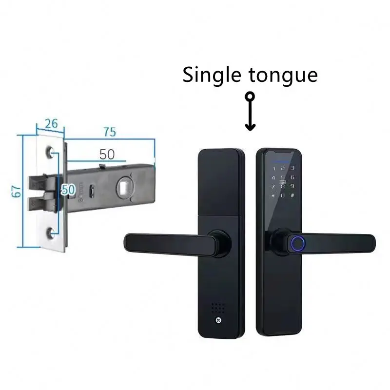 China Products digital app lock apartment smart door lock electronic key door lock