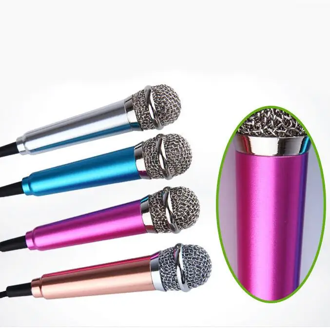 Portable Kids Karaoke Microphone Magic Sing Along 3.5mm Audio Wired Karaoke Microphone for Mobile Phone Laptop Tablet Microphone