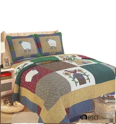 Cheap animal patchwork quilt for king size bed