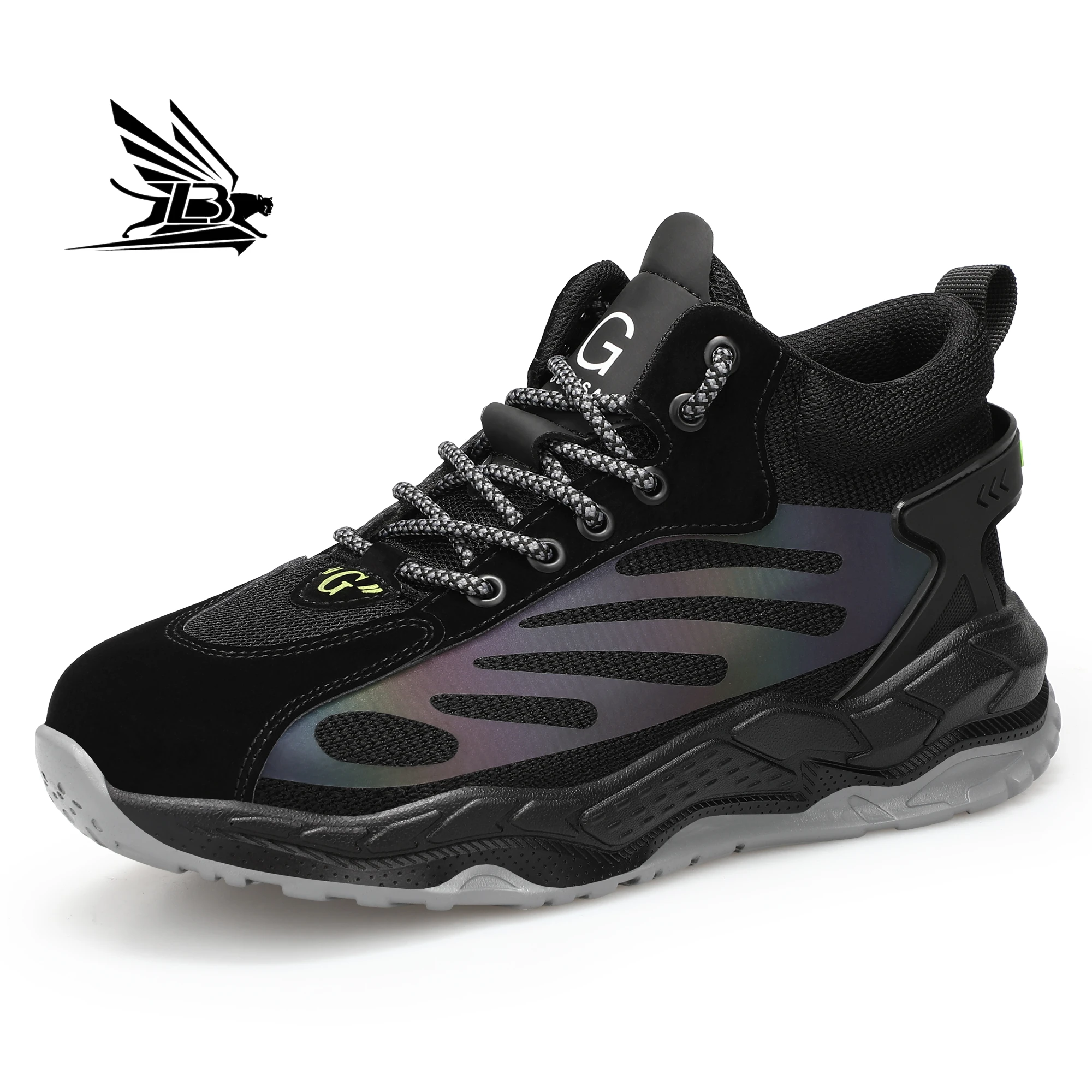 Outdoor fashion safety shoes soft pig leather uppers puncture resistant steel toe safety shoes