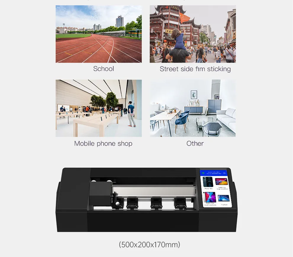 Devia Black Touch Screen 16 inch Should Hydrogel Machine Glass Cutting Machine Sticker Cutter Screen Protector Machine Cutter