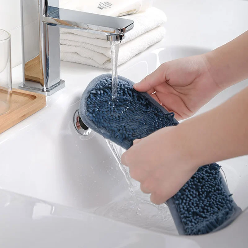 Washable General Custom Superfine Fiber 100% Microfiber Chenille Soft Absorption Toilet Stick Seat Cushion Mat