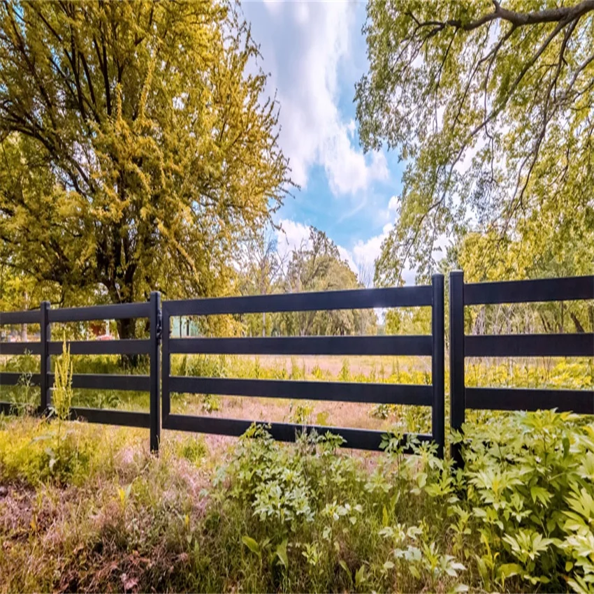 12ft  High Quality Black Galvanized Steel Corral Cattle Yard Panel With Professional Factory