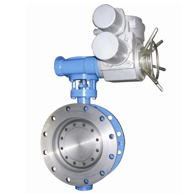 High Temperature High Pressure Gas 300 Psi Dn1200 Electric Actuator Triple Eccentric Butterfly Valve