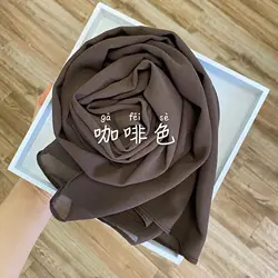 Plain Women Islamic Shawls Headband African Big Lace Scarf Scarfs For Muslim Women Chiffon Party